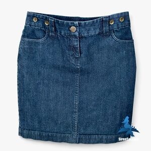 1277 J.Crew Denim Mini Skirt – 6P – Dk Blue